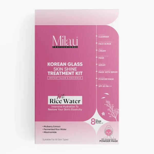 Korean Glass Skin 8-Step Treatment Kit – With Rice Water | Instant Glow & Radiance | For All Skin Types