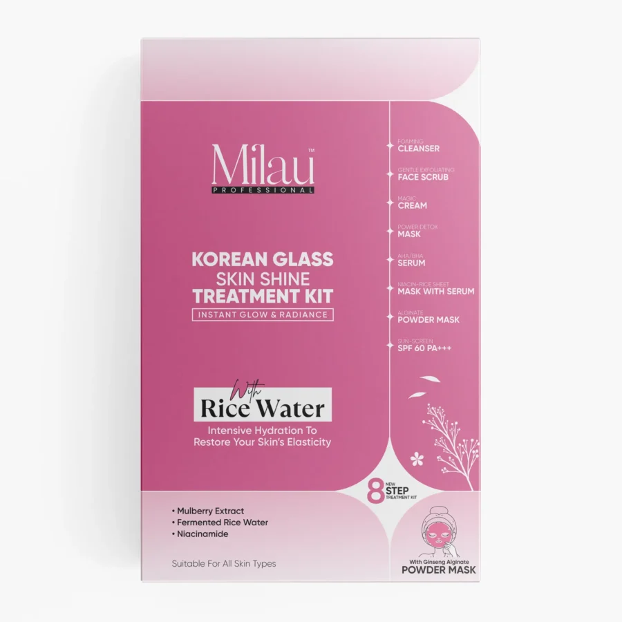 Korean Glass Skin 8-Step Treatment Kit – With Rice Water | Instant Glow & Radiance | For All Skin Types
