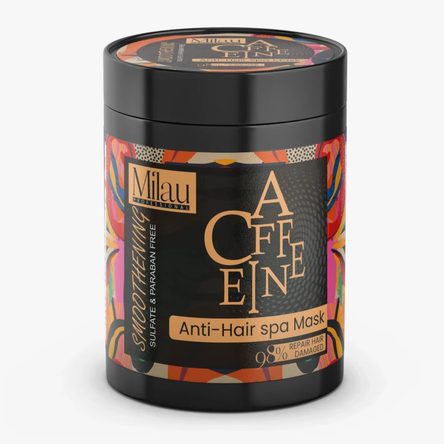 Milau Caffeine Anti-Hair Spa Mask 800 ml – Scalp Energizing & Strengthening Formula