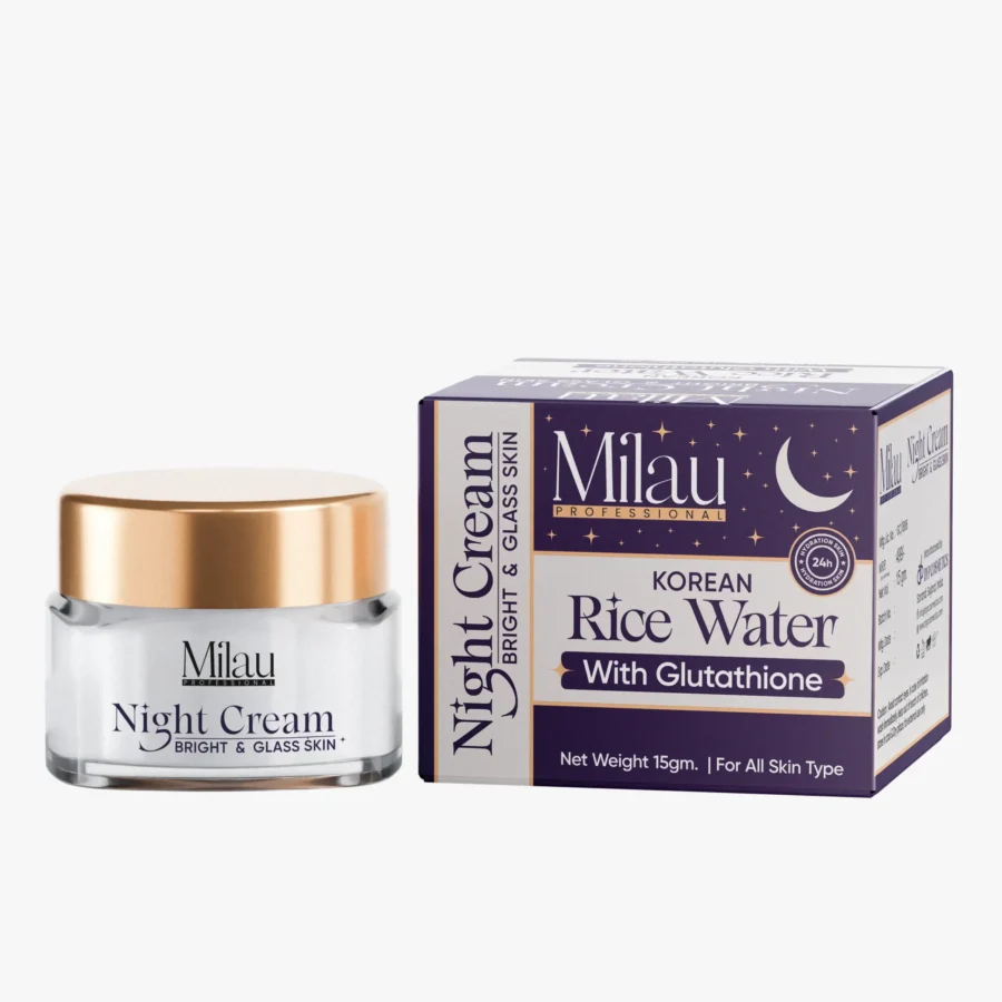 Milau Night Cream Korean Rice Water With Glutathione | 15gm.