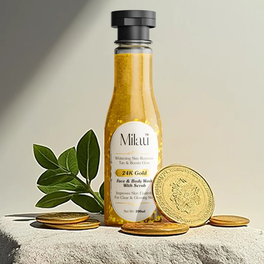 Milau Gold + Skin Shine Face & Body Wash |  Available in : 200ml & 400ml