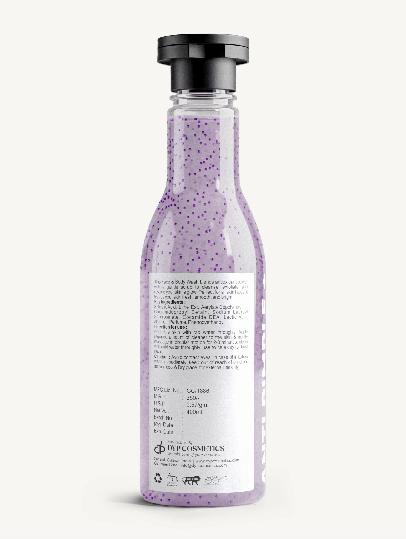 Salicylic Acid Face & Body Wash Ingredients, Usage & Benefits for Acne-Prone Skin | Milau