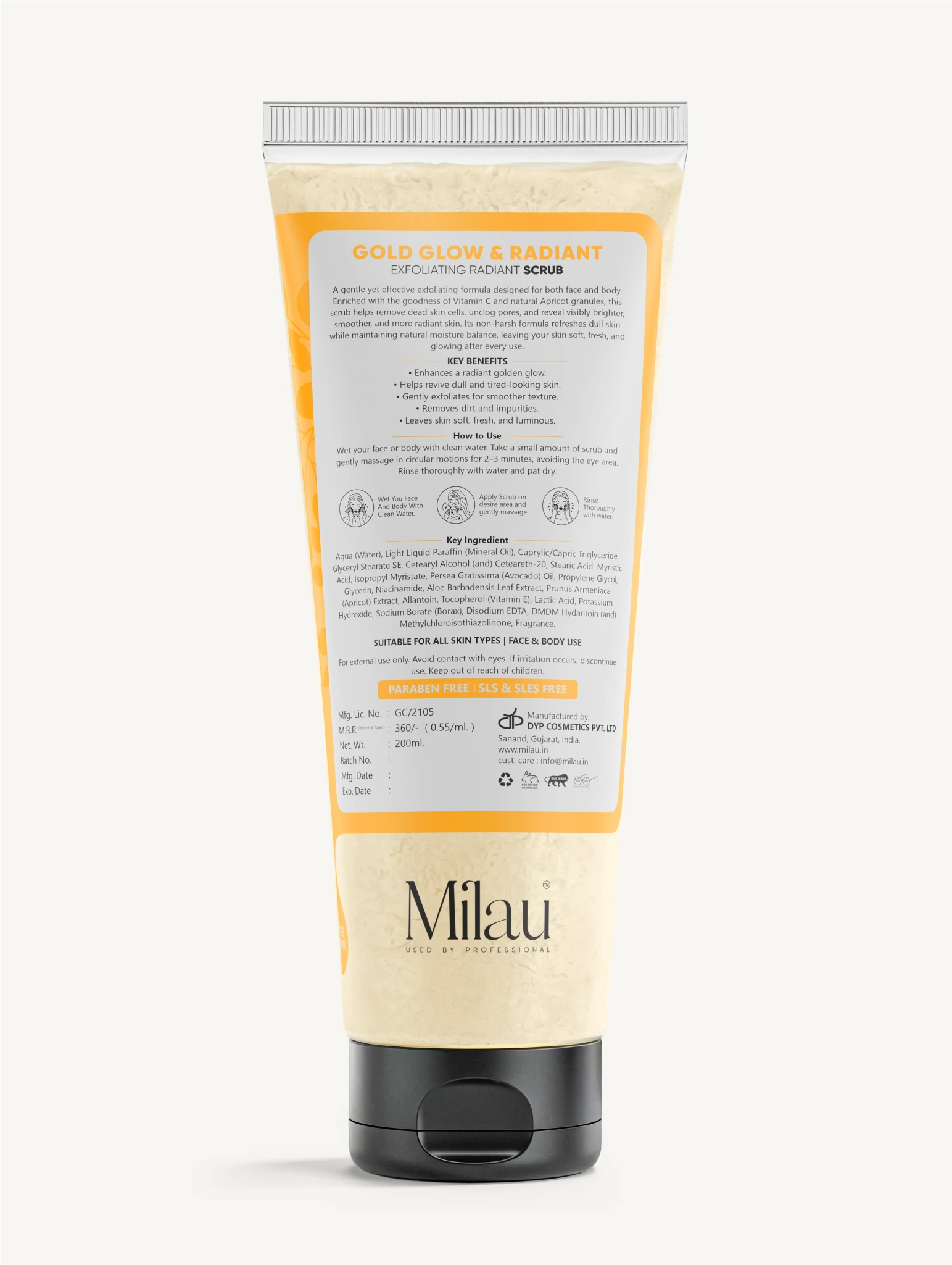 Paraben Free Face & Body Scrub | Safe & Effective Skincare by Milau