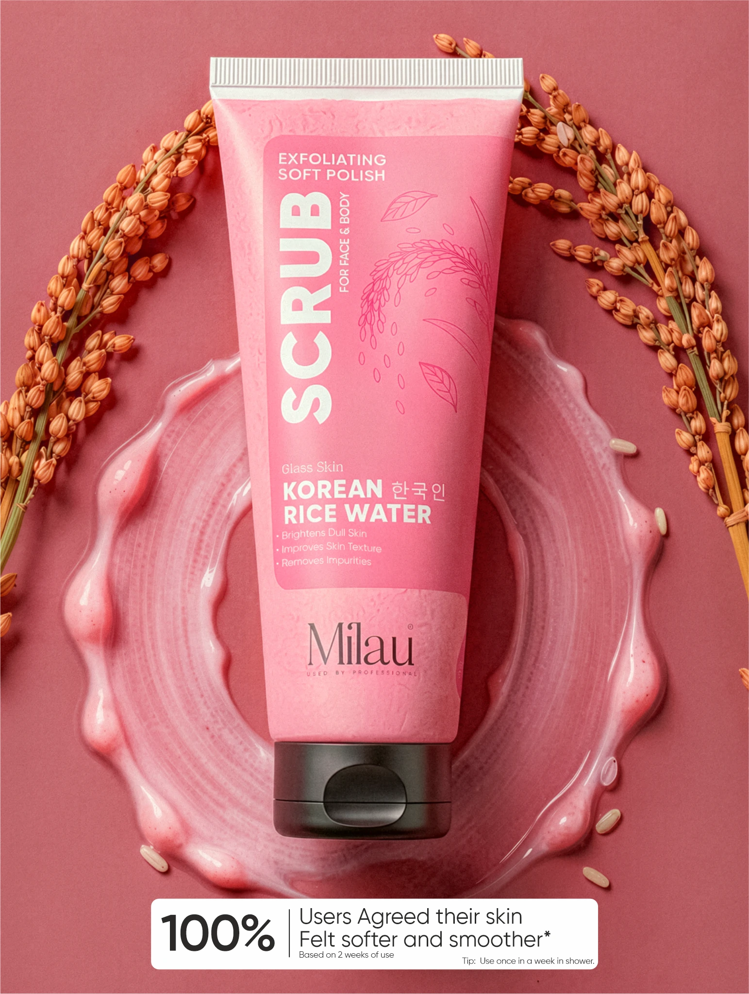 Skin Brightening Scrub for Clear & Even Complexion | Milau