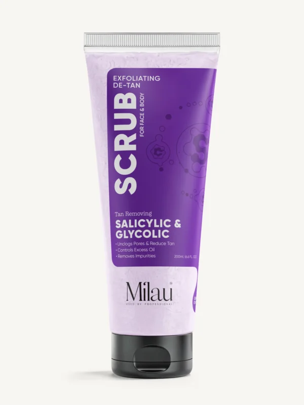 Salicylic acid face and body scrub for acne oily skin exfoliation
