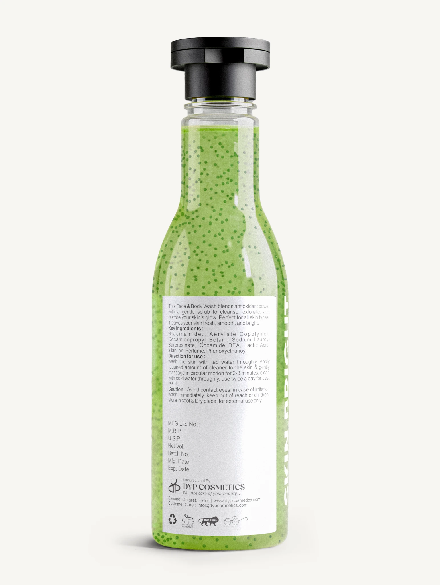 Niacinamide Face & Body Wash – Ingredients, Directions & Brightening De-Tan Cleanser Details | Milau