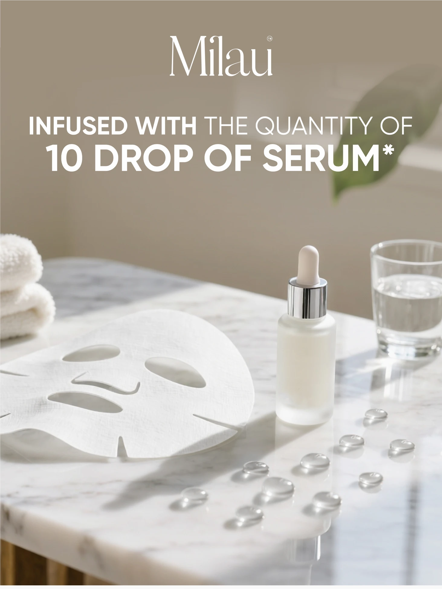 heet Mask Infused with Serum for Deep Hydration & Skin Nourishment | Milau