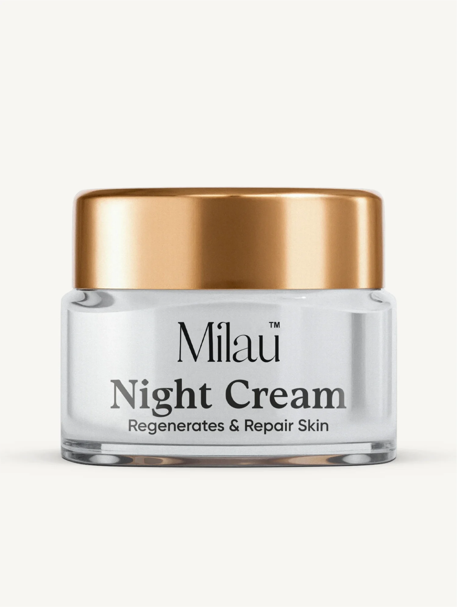 Milau Korean Rice Water & Glutathione Night Cream — Glass Skin Brightening & 24H Hydration | 15 gm