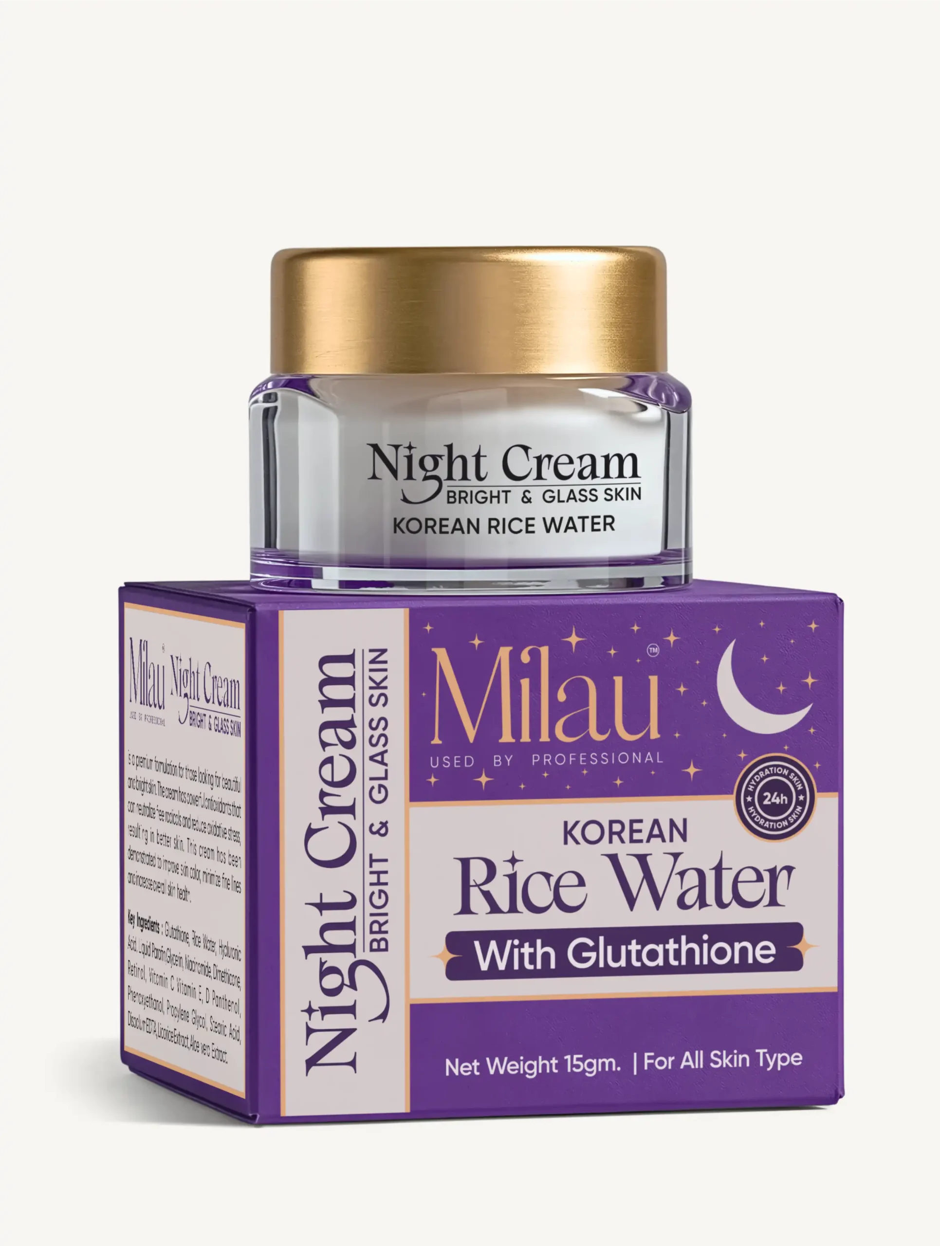 glutathione miracle cream Milau Korean Rice Water & Night — Glass Skin Brightening & 24H Hydration | 15 gm Hydrogenated Palm Oil ghk cu peptide injections Gefahrstoff_False Variants:4 Box Mix (3+1 Free: 2 x Nectarine & 2 x Mango)