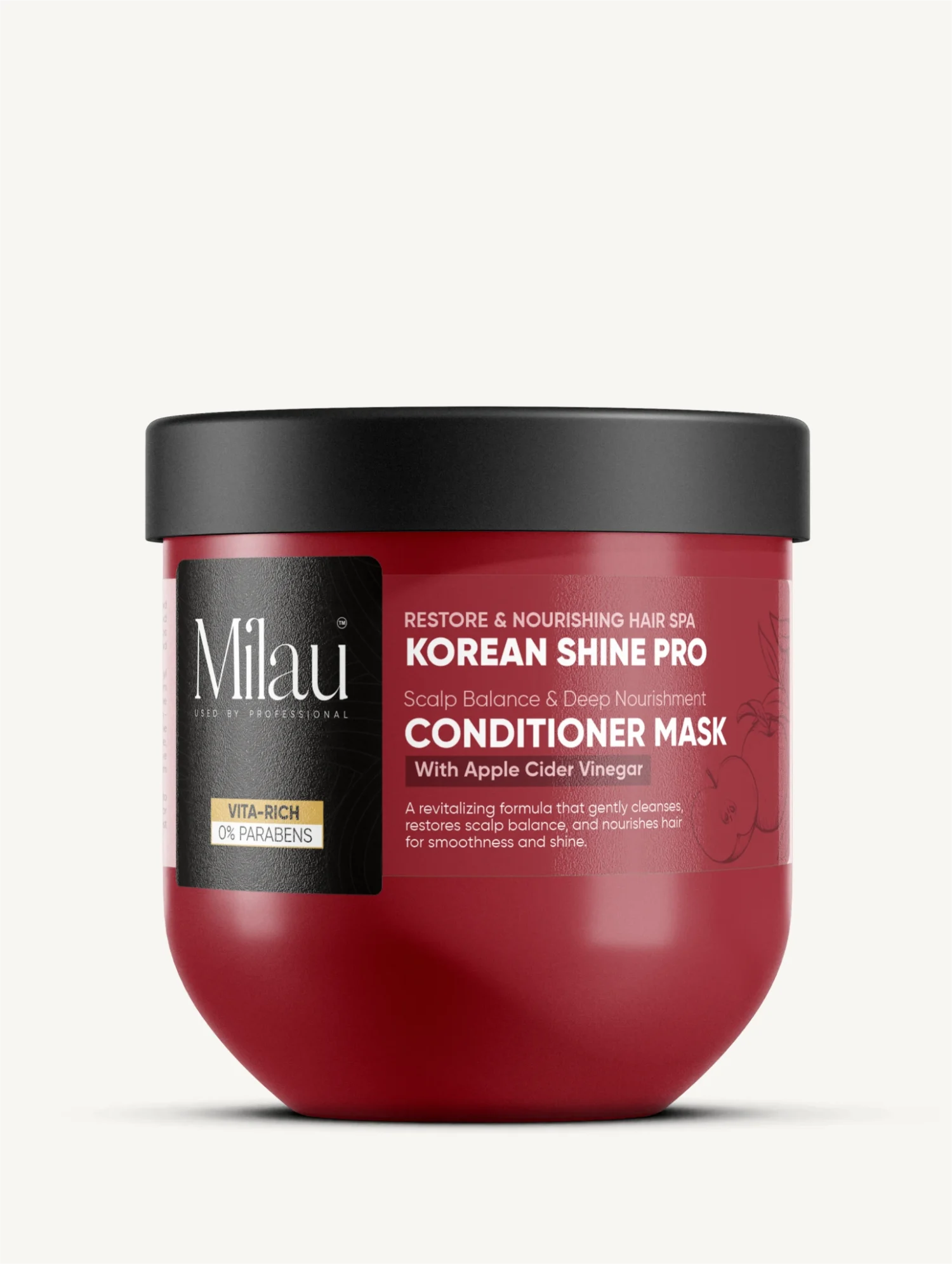 Milau Korean Shine Pro Conditioner Mask (Apple Cider Vinegar) | 500 ml