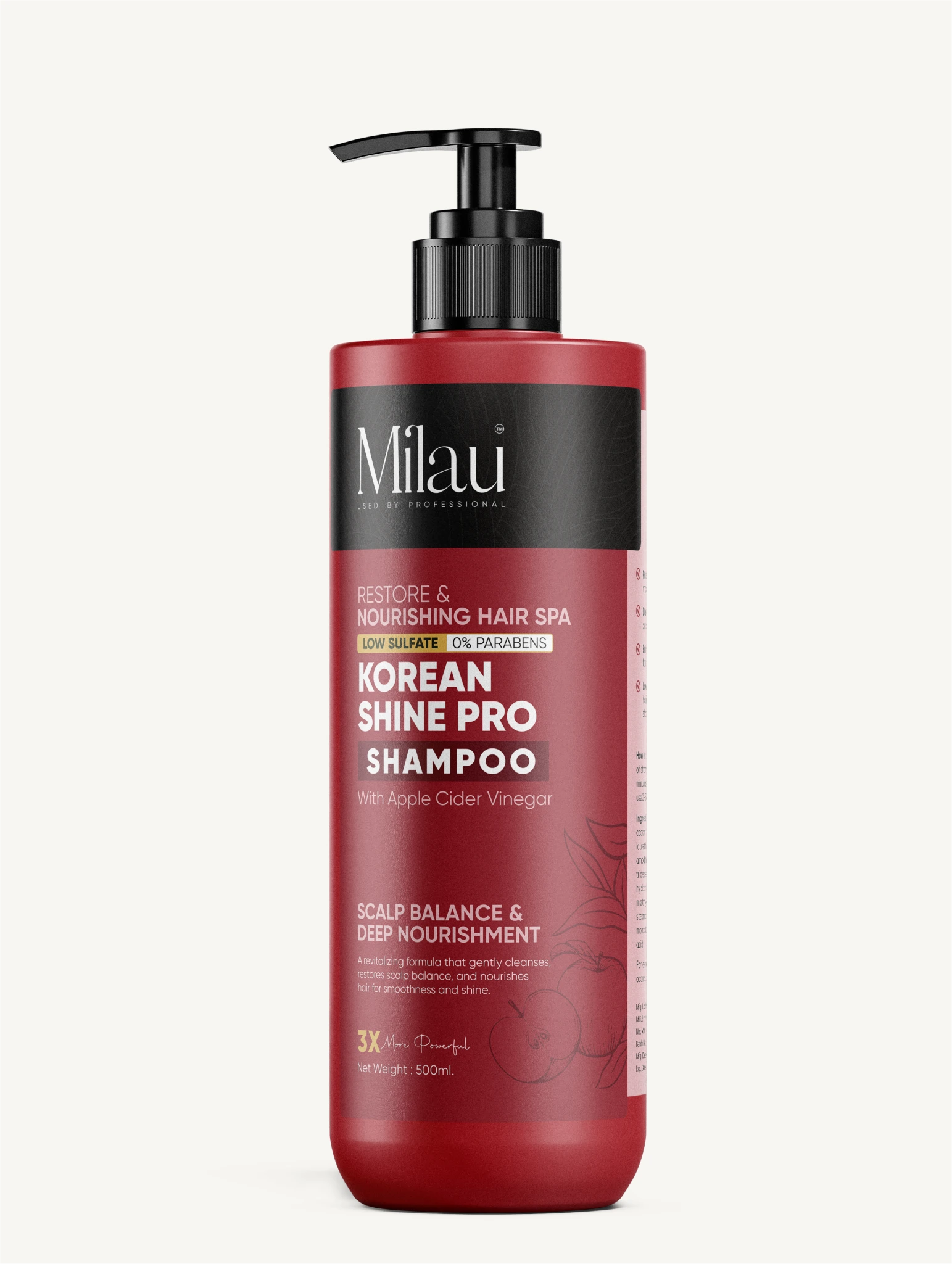 Korean Shine Pro Shampoo | Scalp Balance & Deep Nourishment | Milau