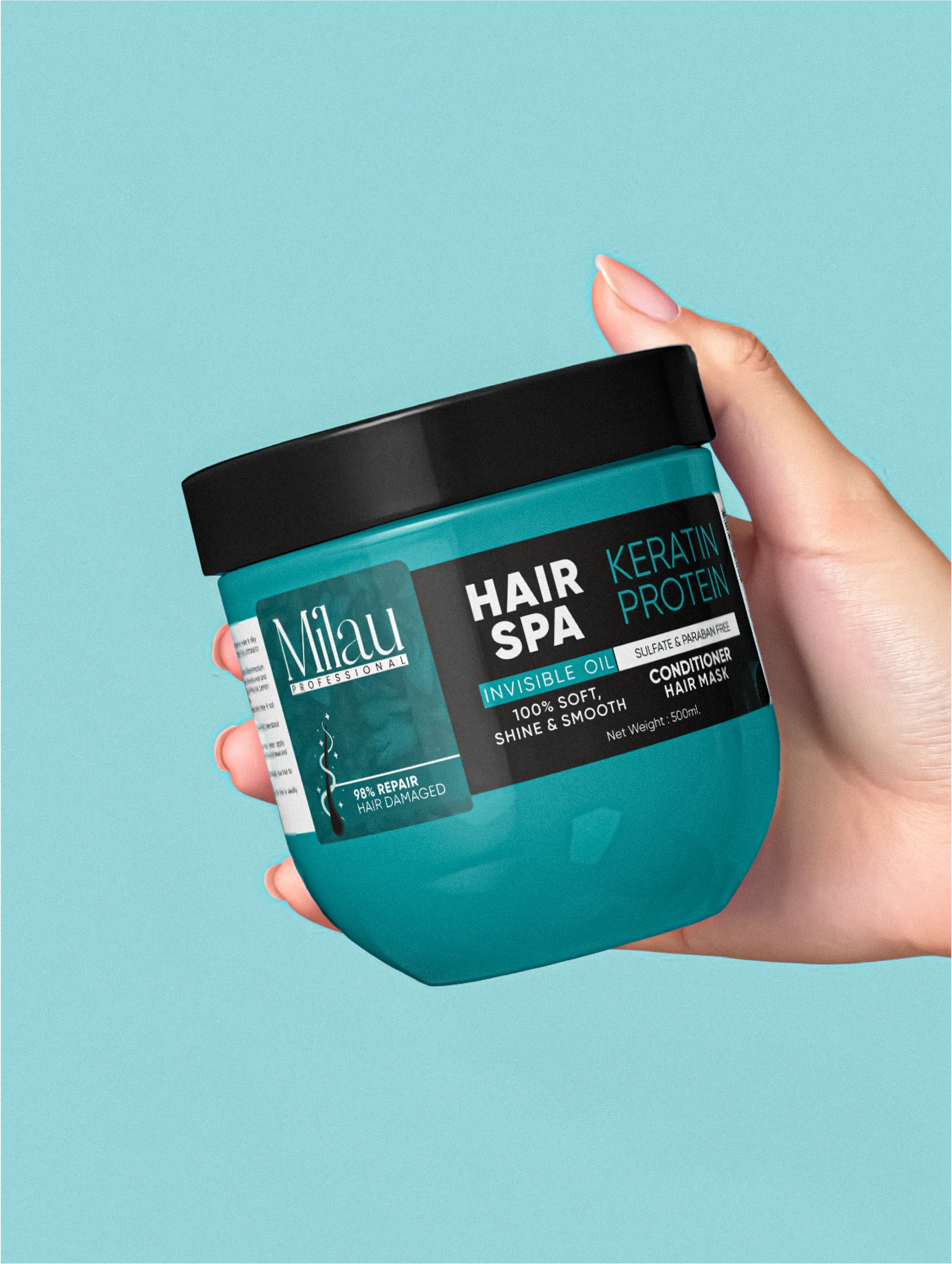 Keratin Protein Conditioner Mask | Hair Repair & Smoothening Treatment | Milau