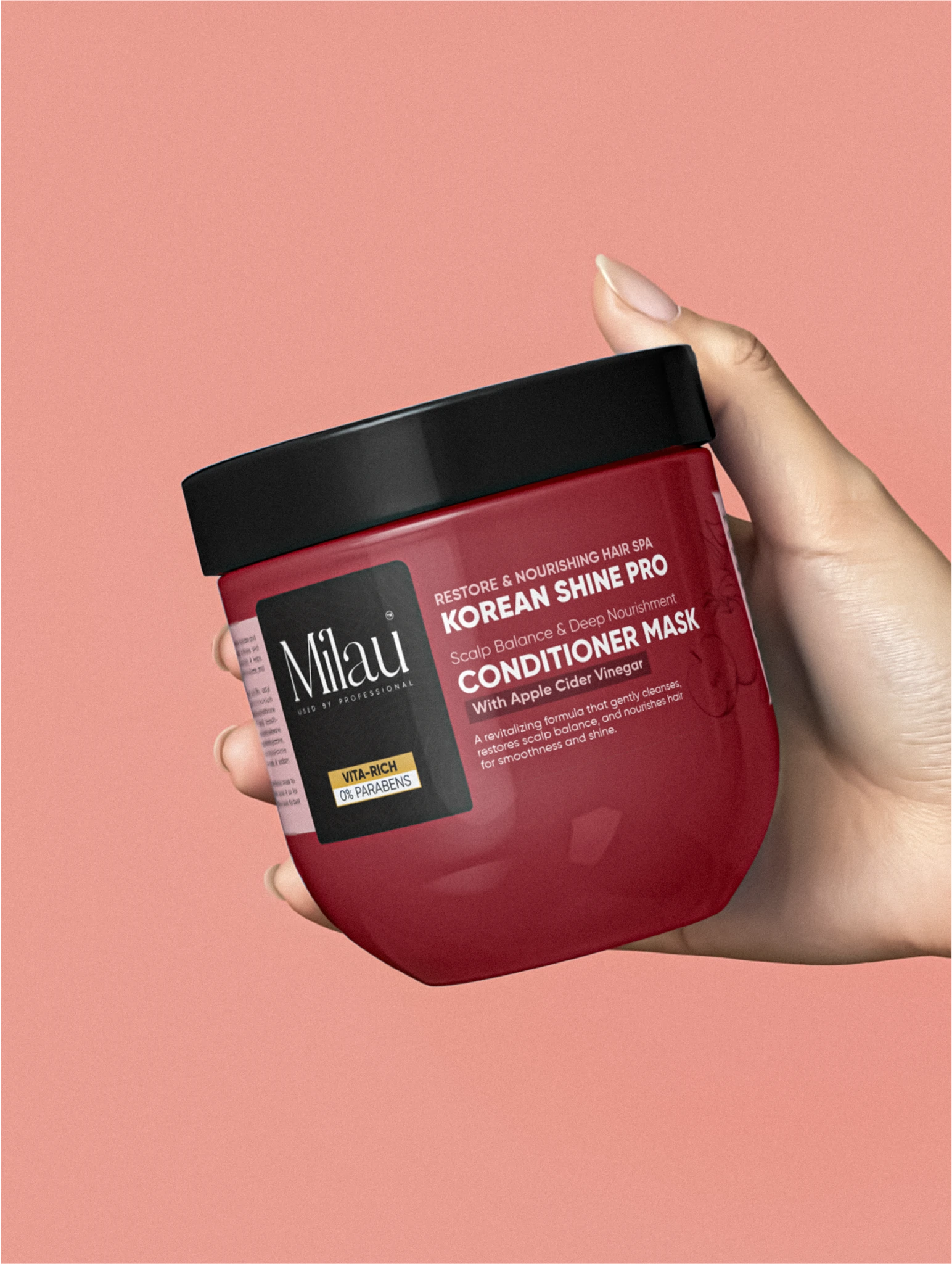 Korean Shine Pro Conditioner Mask | Apple Cider Vinegar Hair Spa | Milau