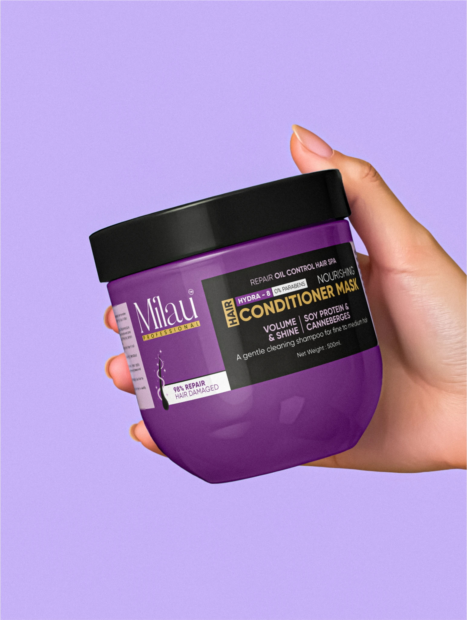 Lightweight Hair Conditioner for Oily Hair | Volume & Smoothness | Milau