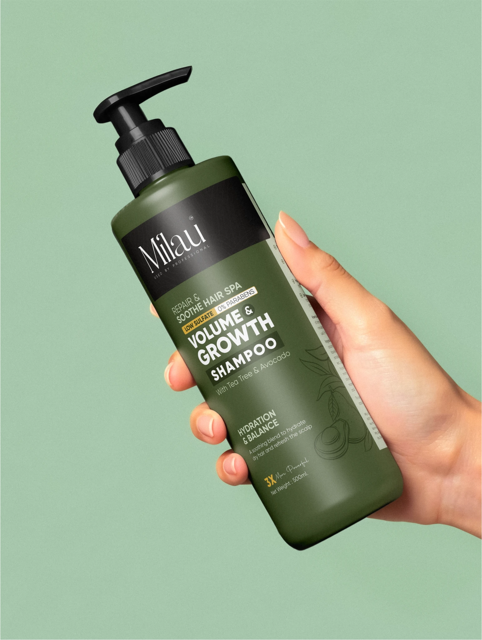 Repair & Soothe Hair Spa Shampoo for Hair Growth | Low Sulfate Scalp Care Shampoo | Milau