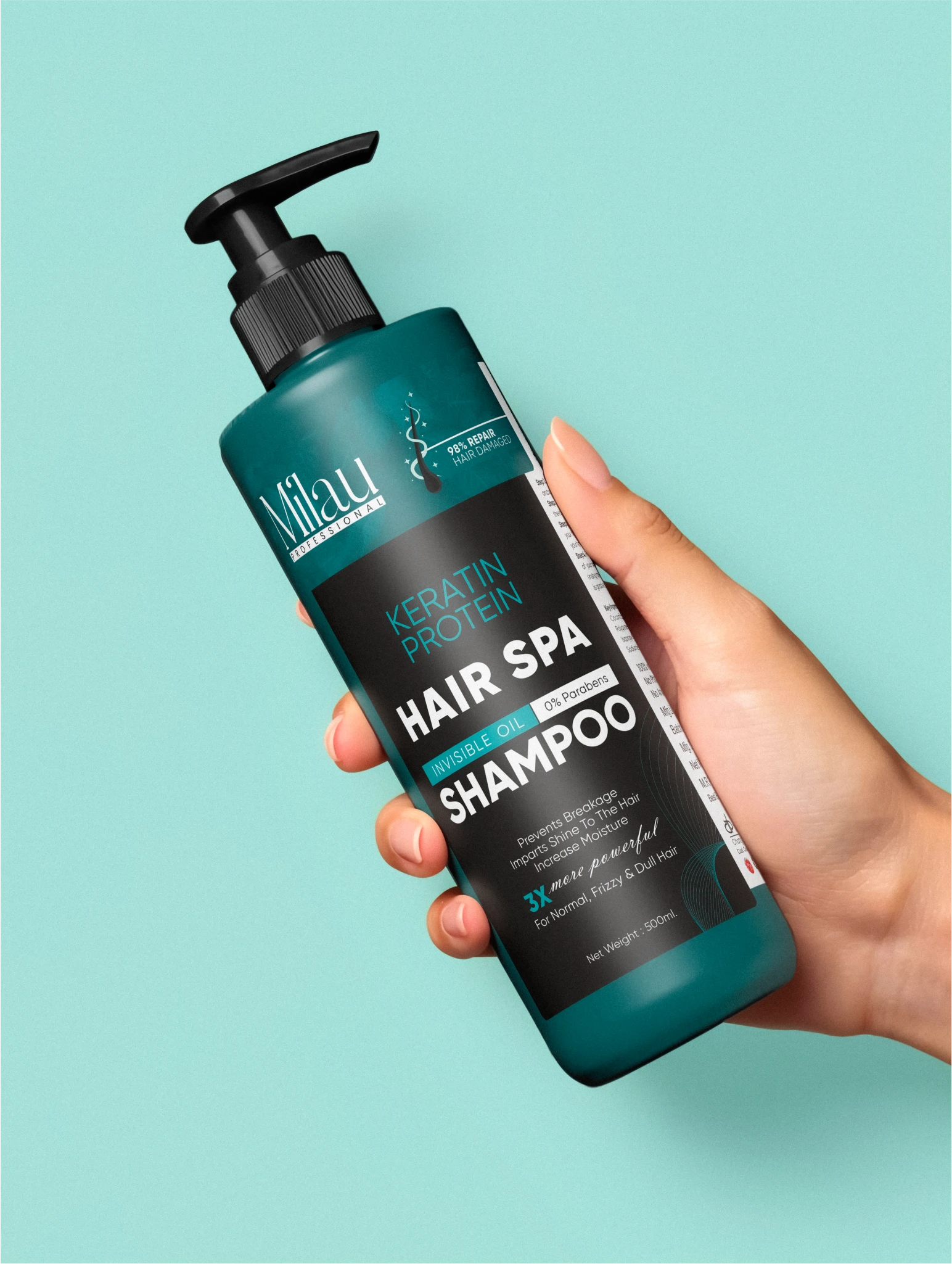 Daily Use Keratin Shampoo | Smooth & Nourishing Hair Cleanser | Milau