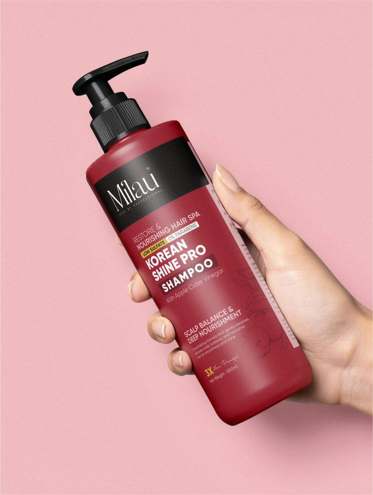 Deep Nourishing Shampoo with Apple Cider Vinegar | Korean Hair Care | Milau