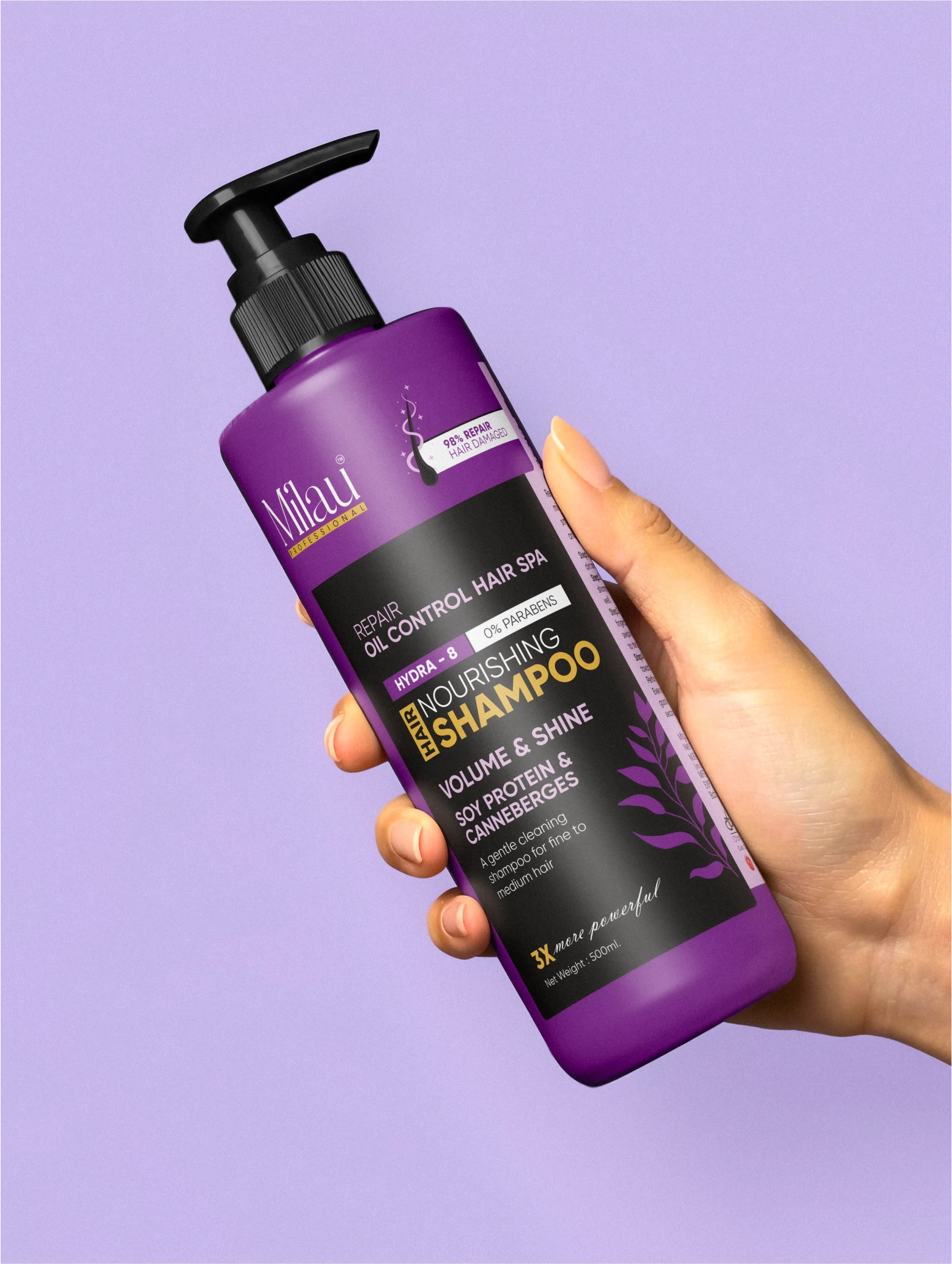 Oil Control Shampoo for Oily Scalp | Volume & Shine Boost | Milau