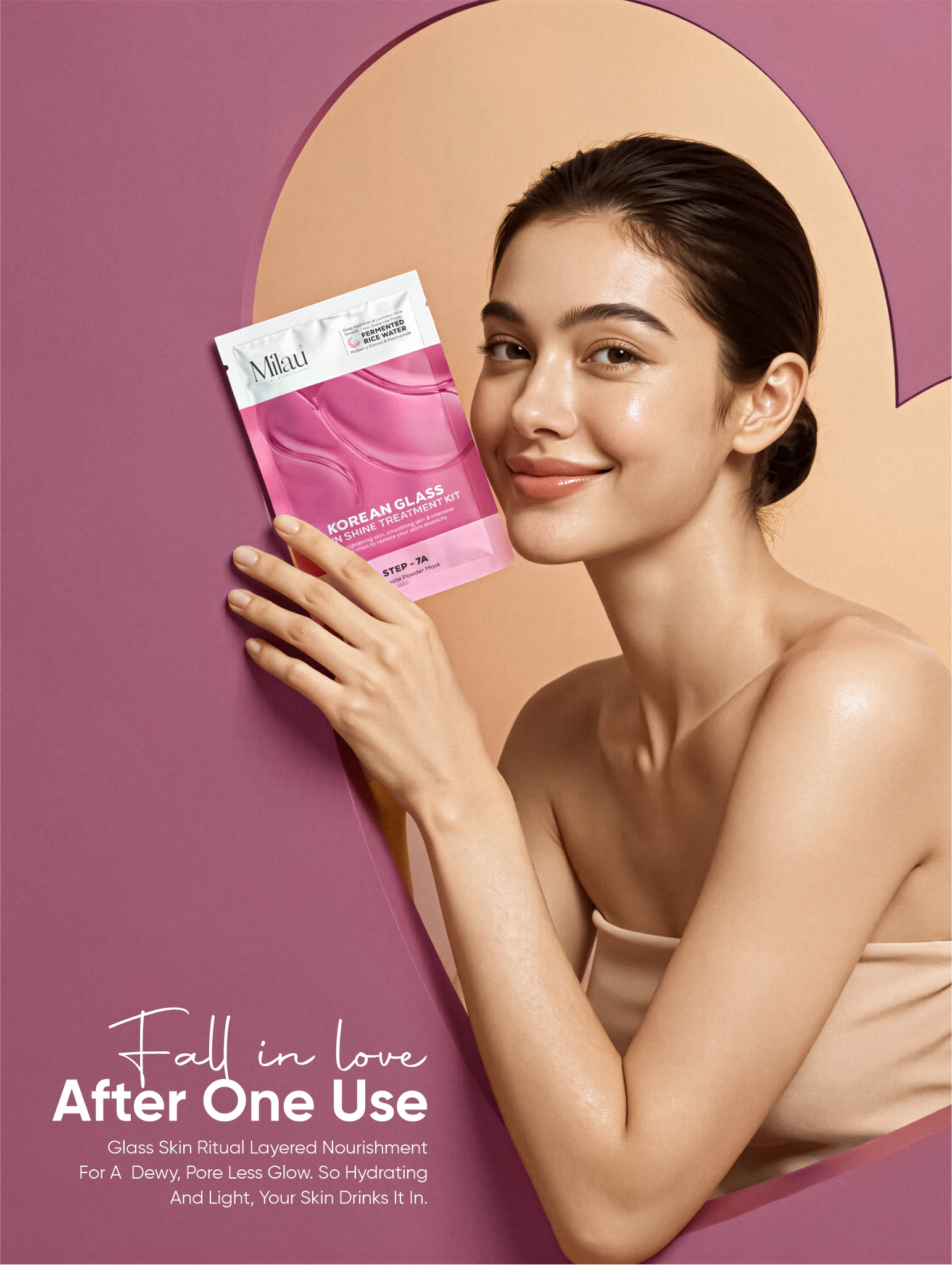 Glass Skin Glow Result | Korean Facial Kit for Radiant & Dewy Skin | Milau