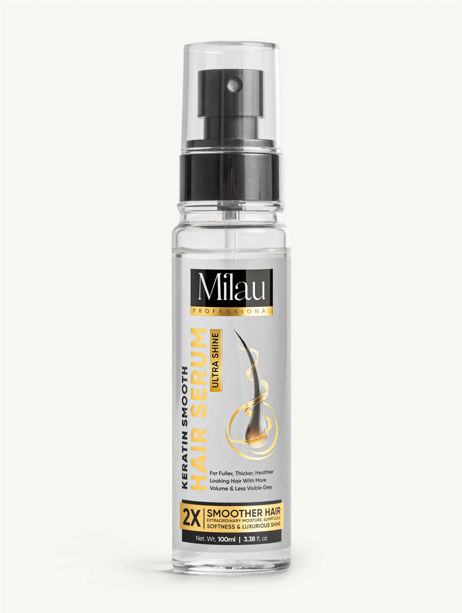 Keratin Hair Serum for Frizz Control & Ultra Shine | Milau