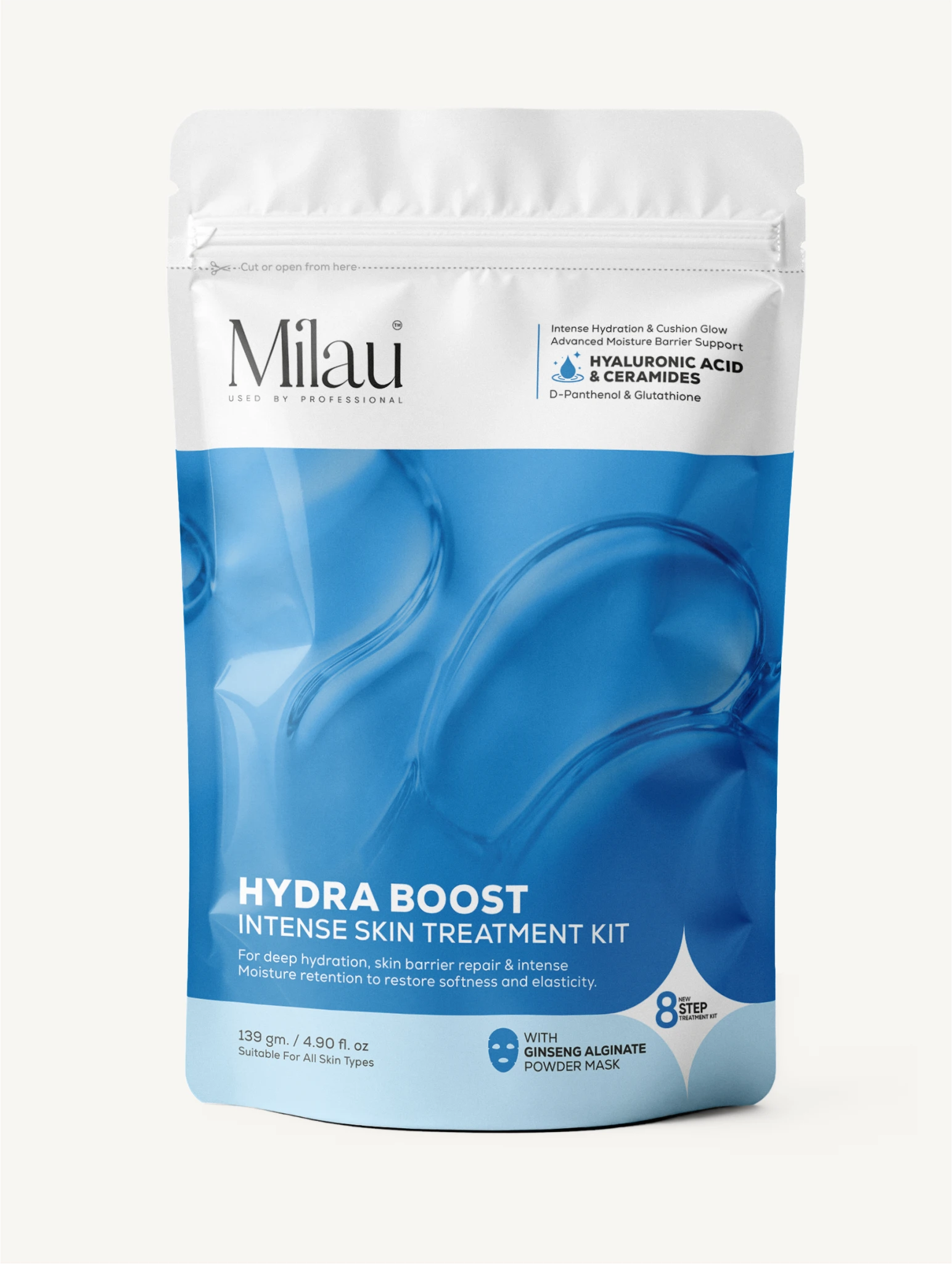 Hydra Boost Intense Skin Treatment Kit with Hyaluronic Acid & Ceramides | Milau