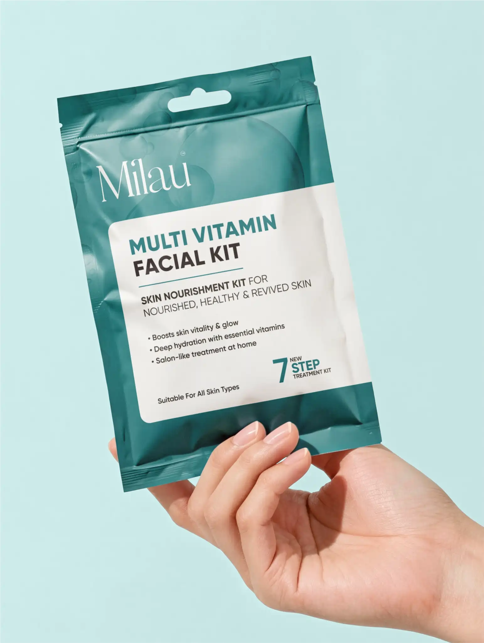 Milau Multi Vitamin Facial Kit – Skin Nourishment 7 Step Facial Kit for Healthy & Revived Skin