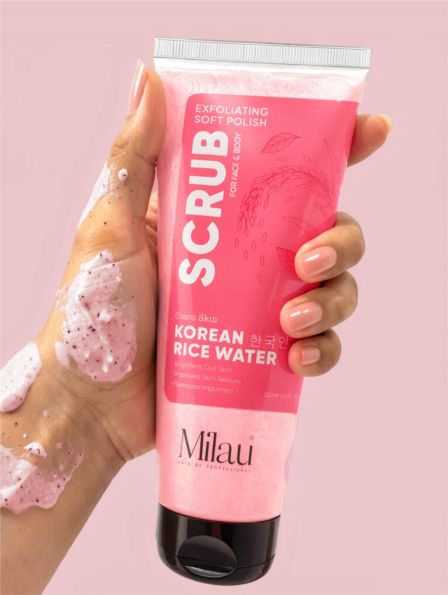 Gentle Exfoliating Scrub Texture for Smooth & Radiant Skin | Milau