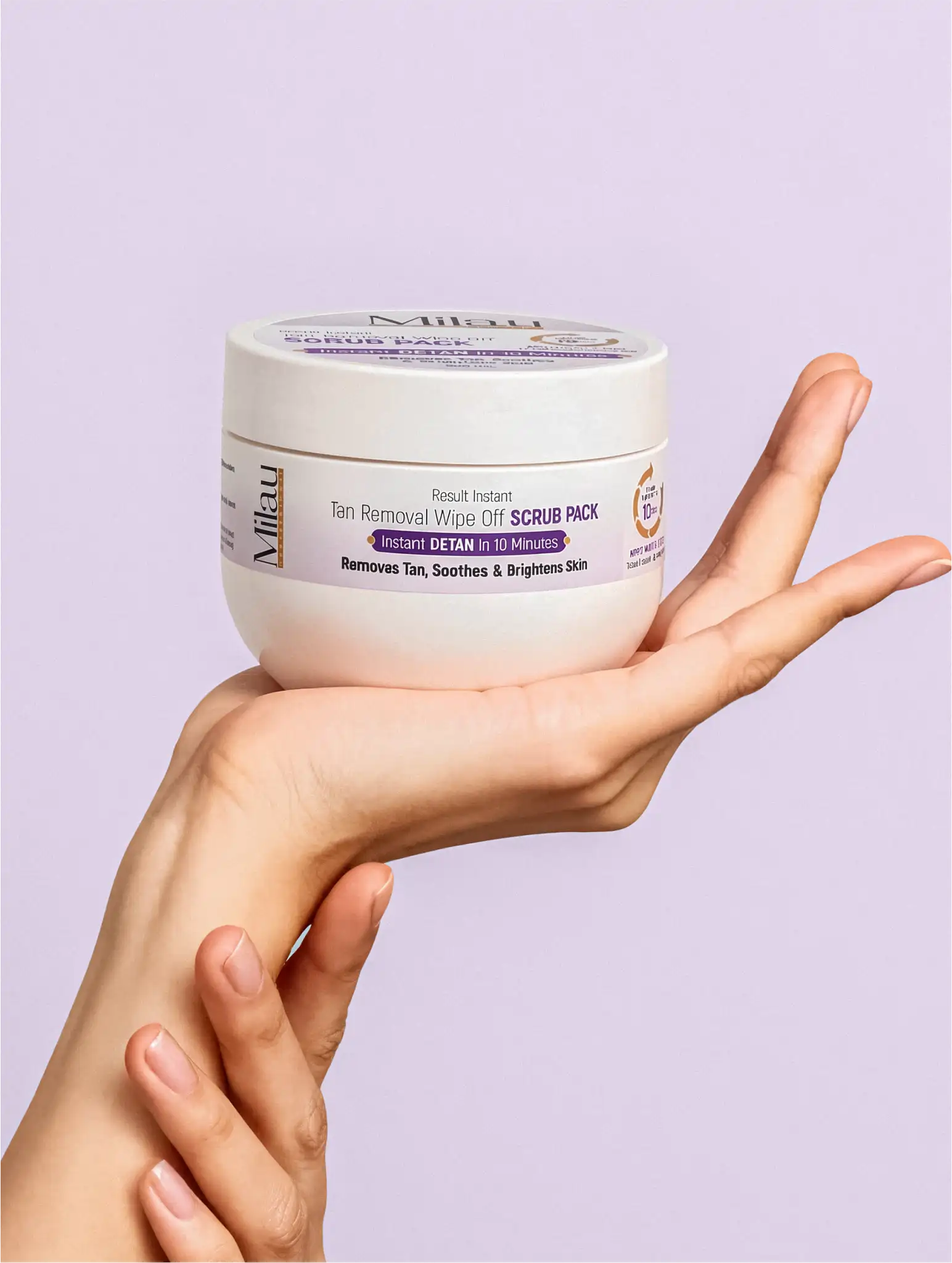 Milau De-Tan Scrub Pack – Exfoliating Tan Removal & Skin Brightening Treatment