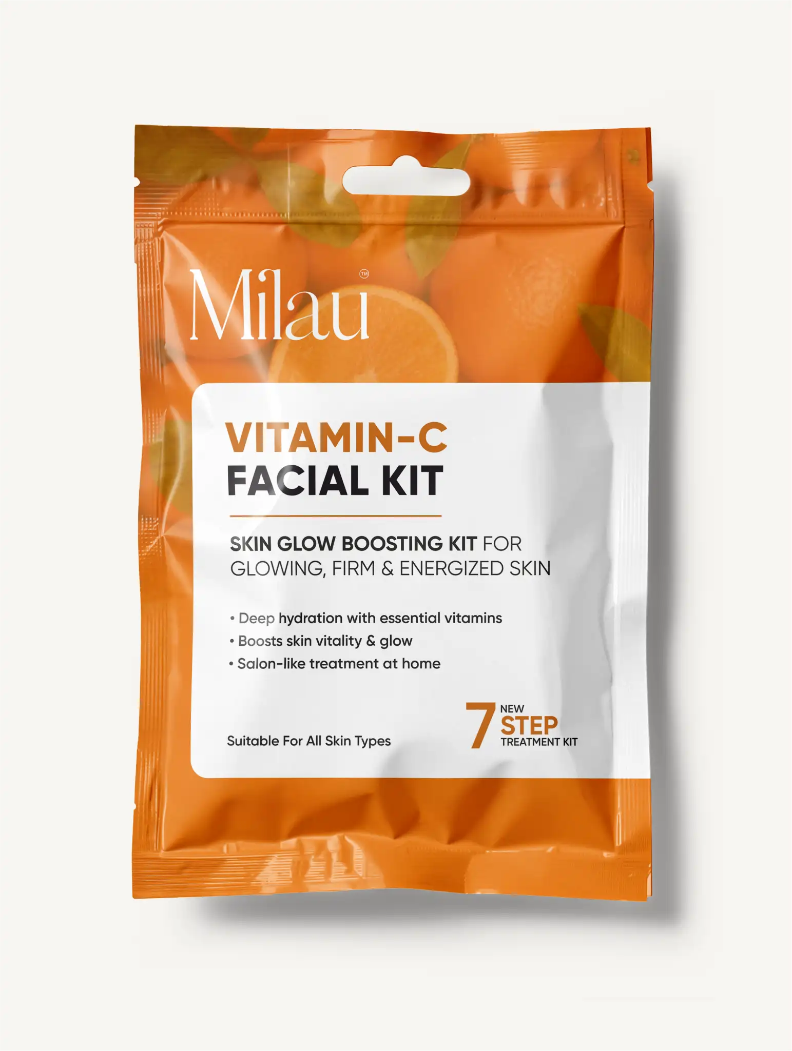 Milau Vitamin C Facial Kit – Skin Glow Boosting 7 Step Facial Kit for Bright & Energized Skin