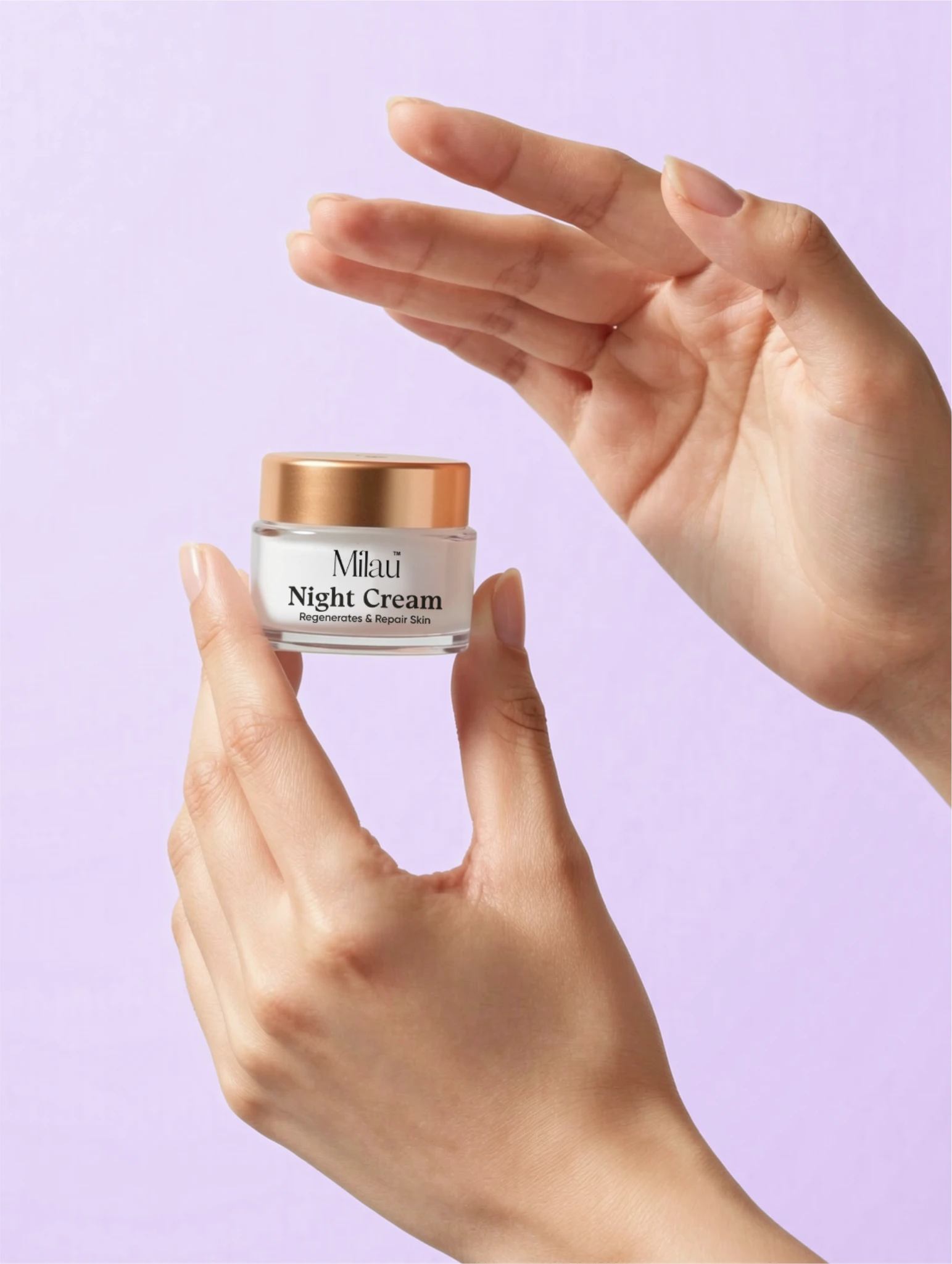 Korean Rice Water Night Cream with Glutathione | Brightening & Glass Skin Cream | Milau