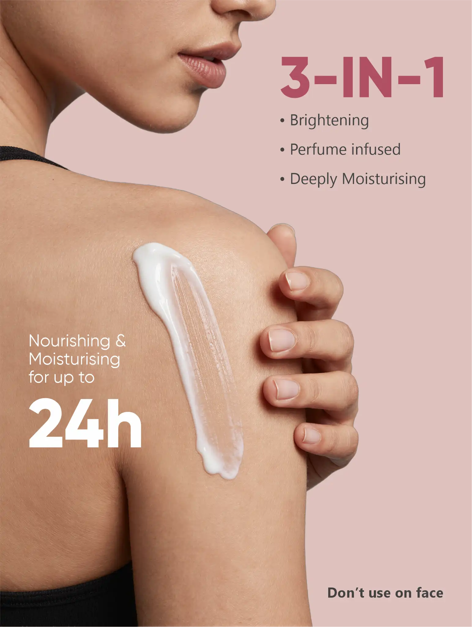Milau Vanilla Fountain perfume body lotion bottle in hand hydrating scented lotion 300ml