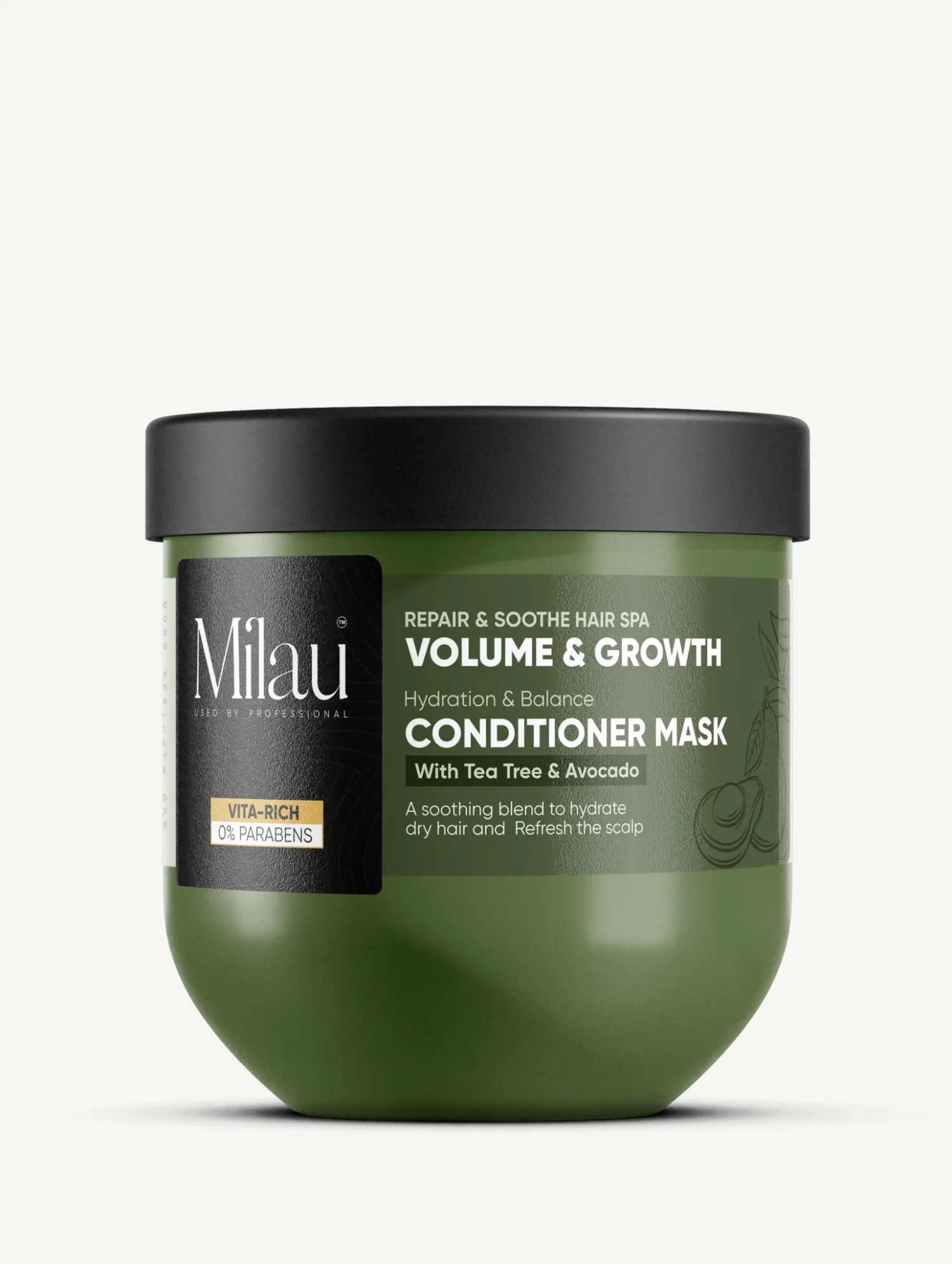 Milau Volume & Growth Conditioner Mask (Tea Tree & Avocado) | 500 ml