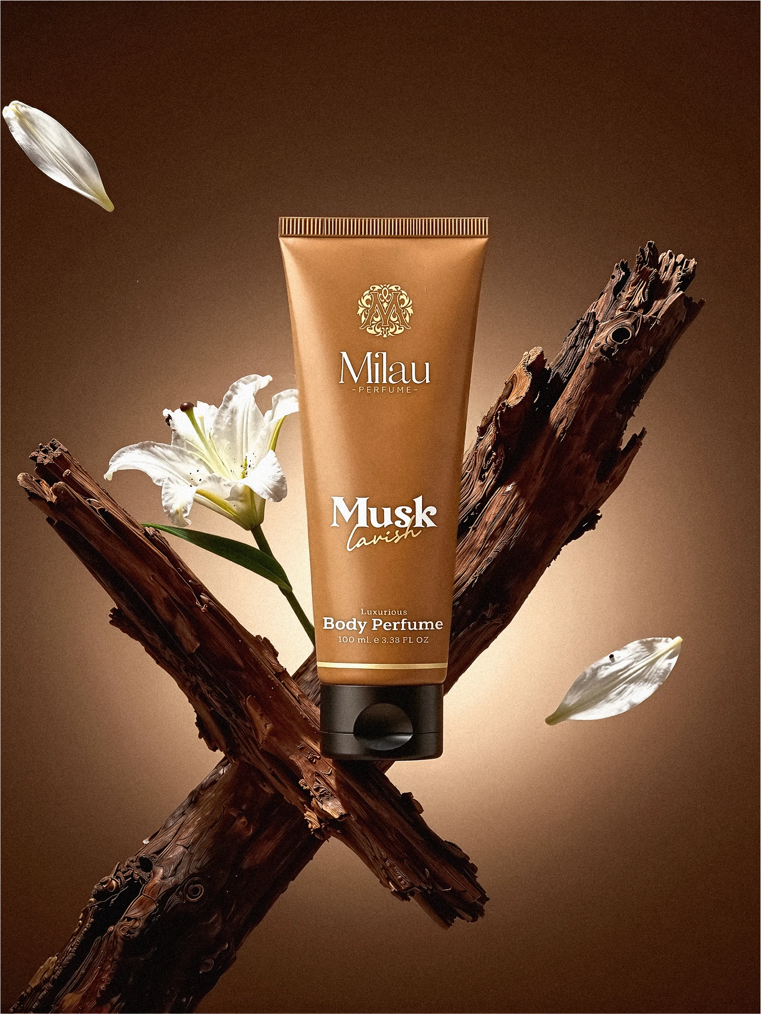 Milau Musk Lavish Luxurious Body Perfume with Natural Wood & Floral Elements