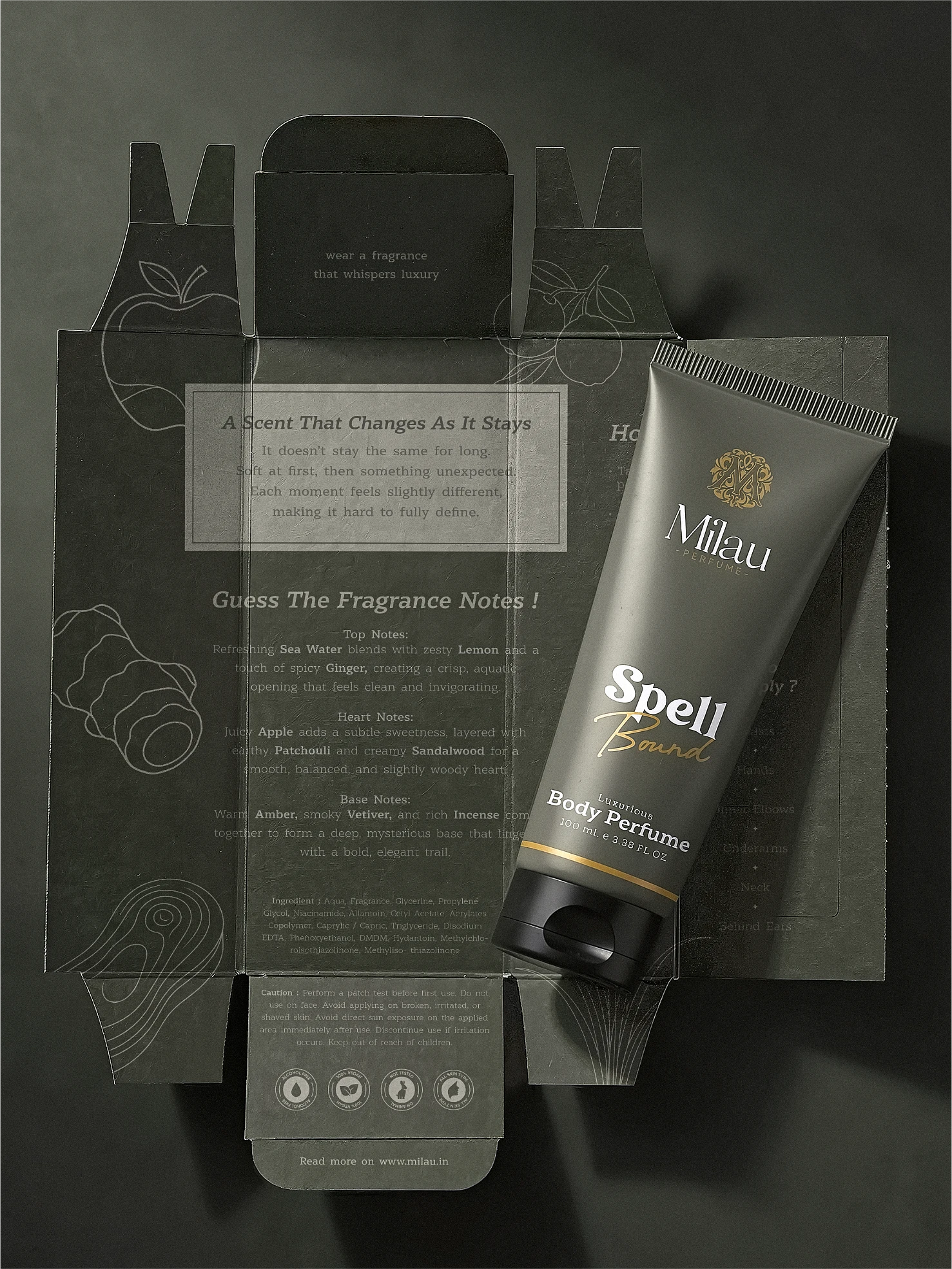 Milau Spell Bound Body Perfume Fragrance Notes & Ingredients