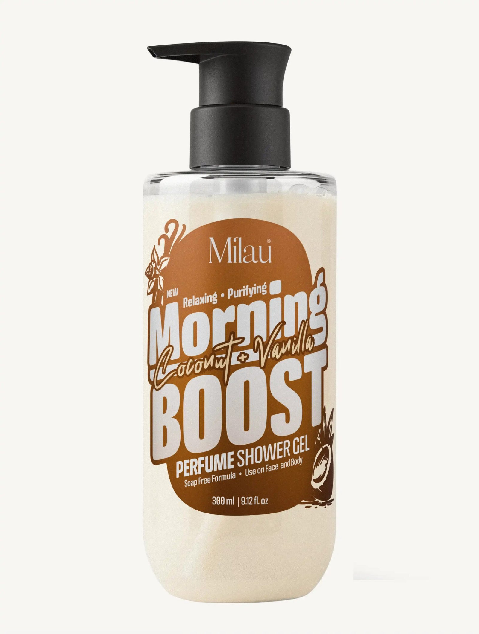 Milau coconut and vanilla Perfume Gel Body Wash
