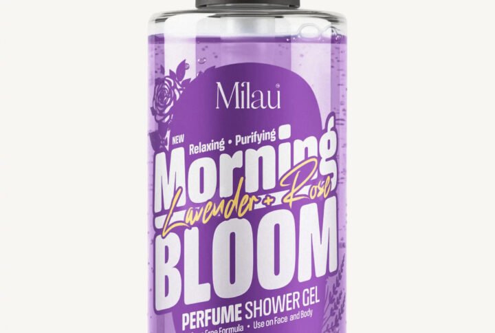Milau Morning Bloom Lavender & Rose perfume shower gel bottle, 300ml