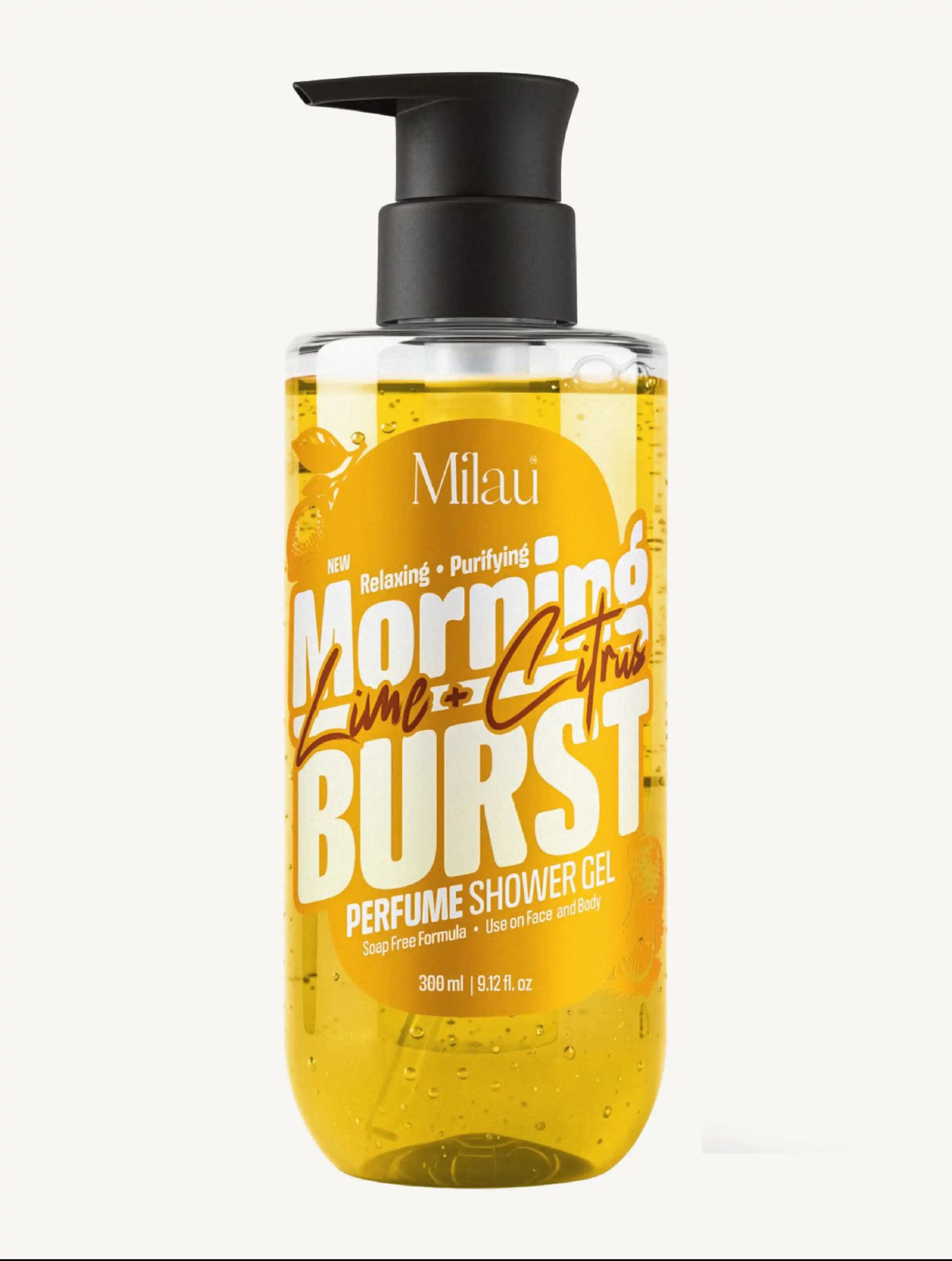 Milau lime and citrus perfume shower gel