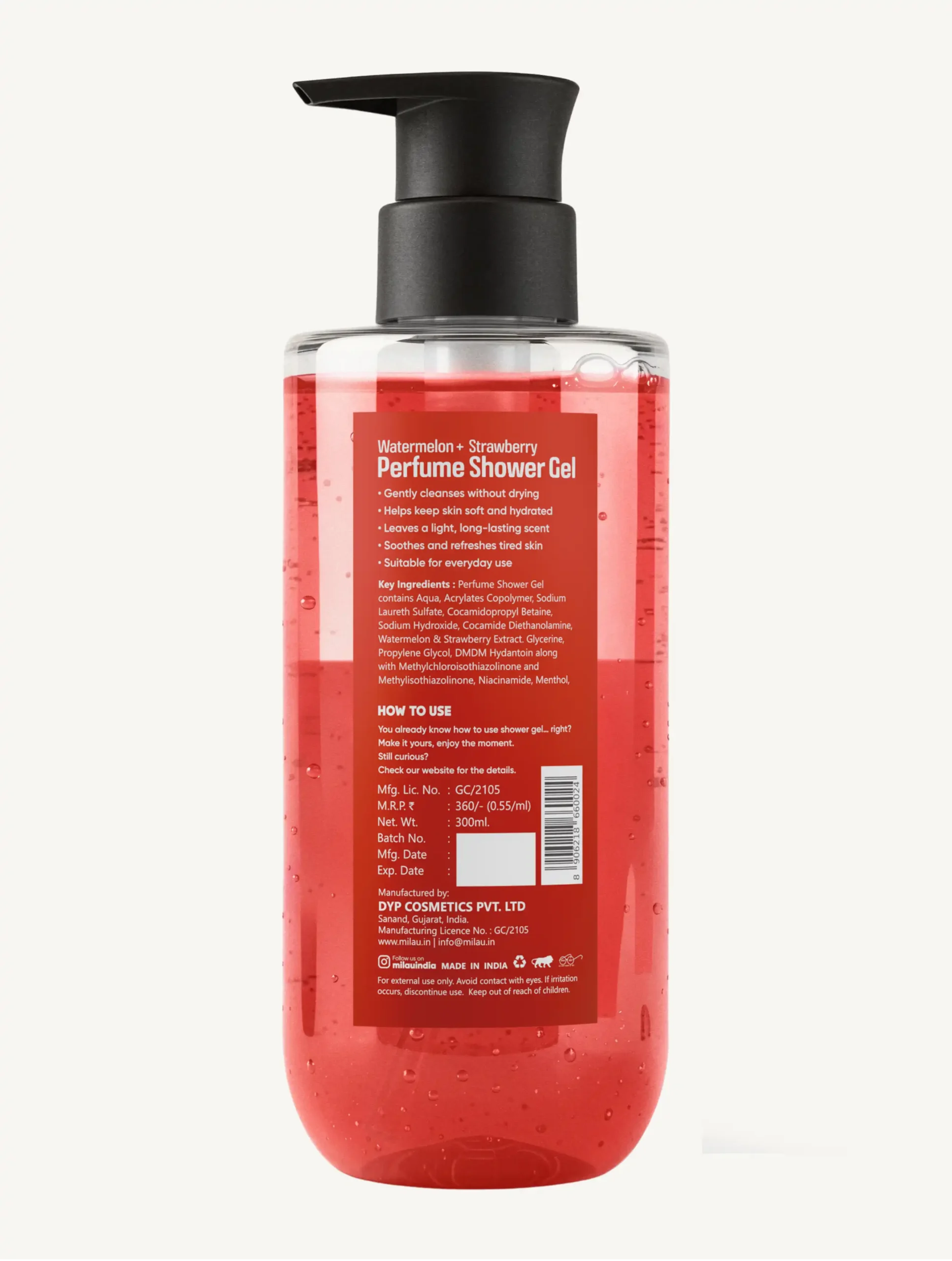 Watermelon and strawberry back