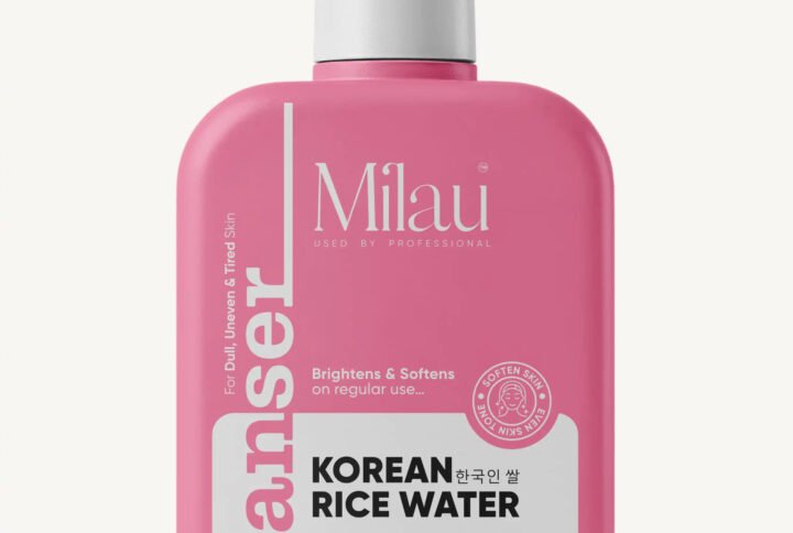 Milau Korean Rice Water Face Wash bottle with Niacinamide and Allantoin for dull, uneven skin, 200ml